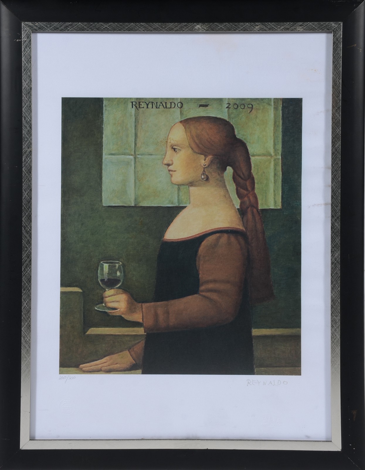 Reynaldo Fonseca (1925-2019), Figura feminina com taça de vinho - foto 2 de 6