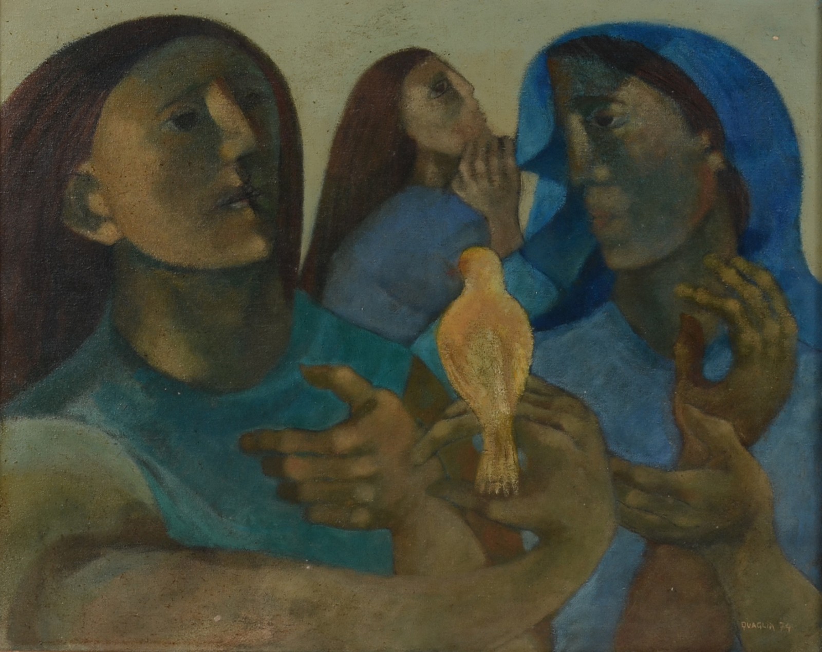 João Quaglia (1928-2014), Figuras com pássaro - foto 1 de 4