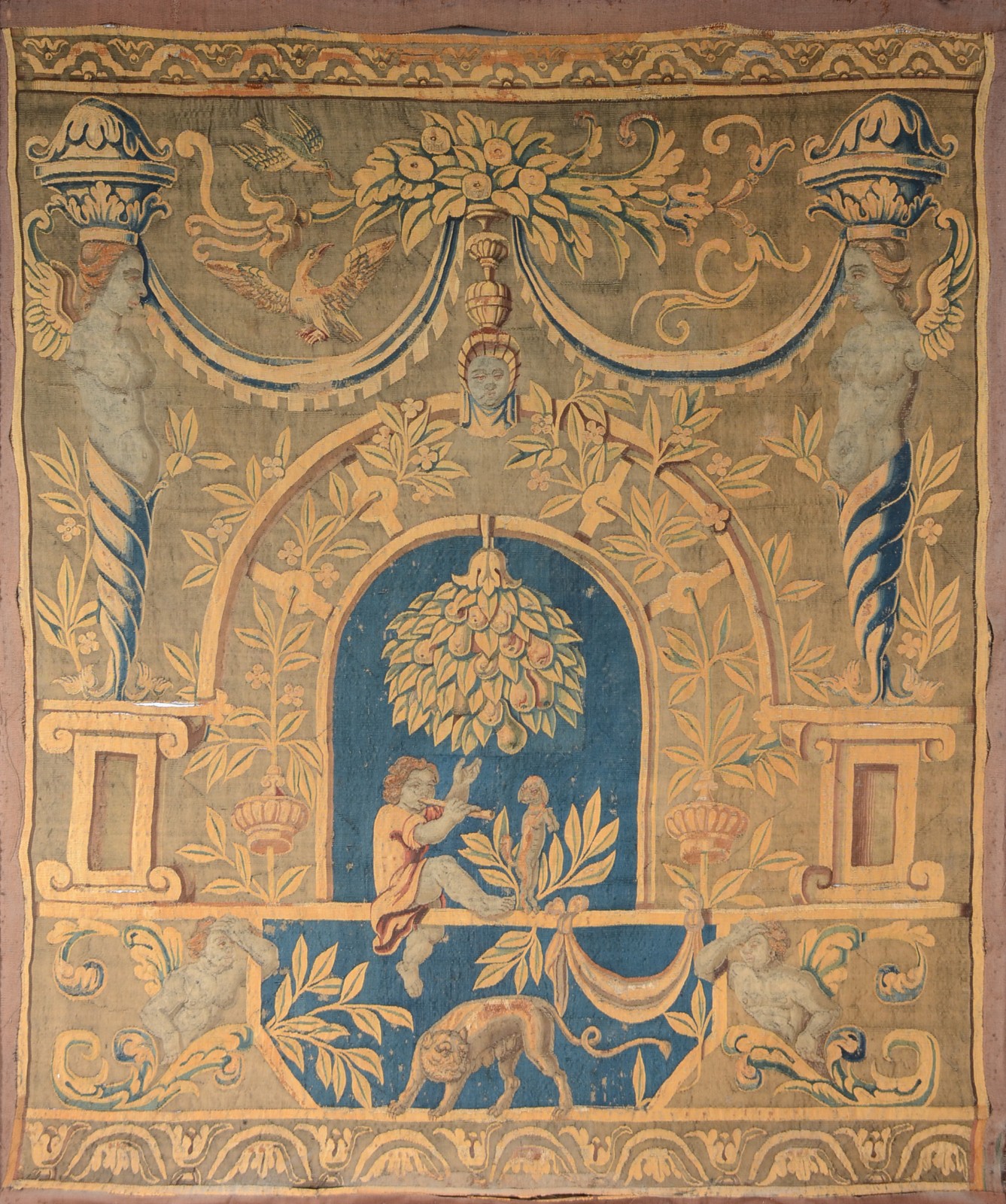 Tapeçaria, provavelmente italiana, decorada em estilo renascentista... - foto 2 de 9