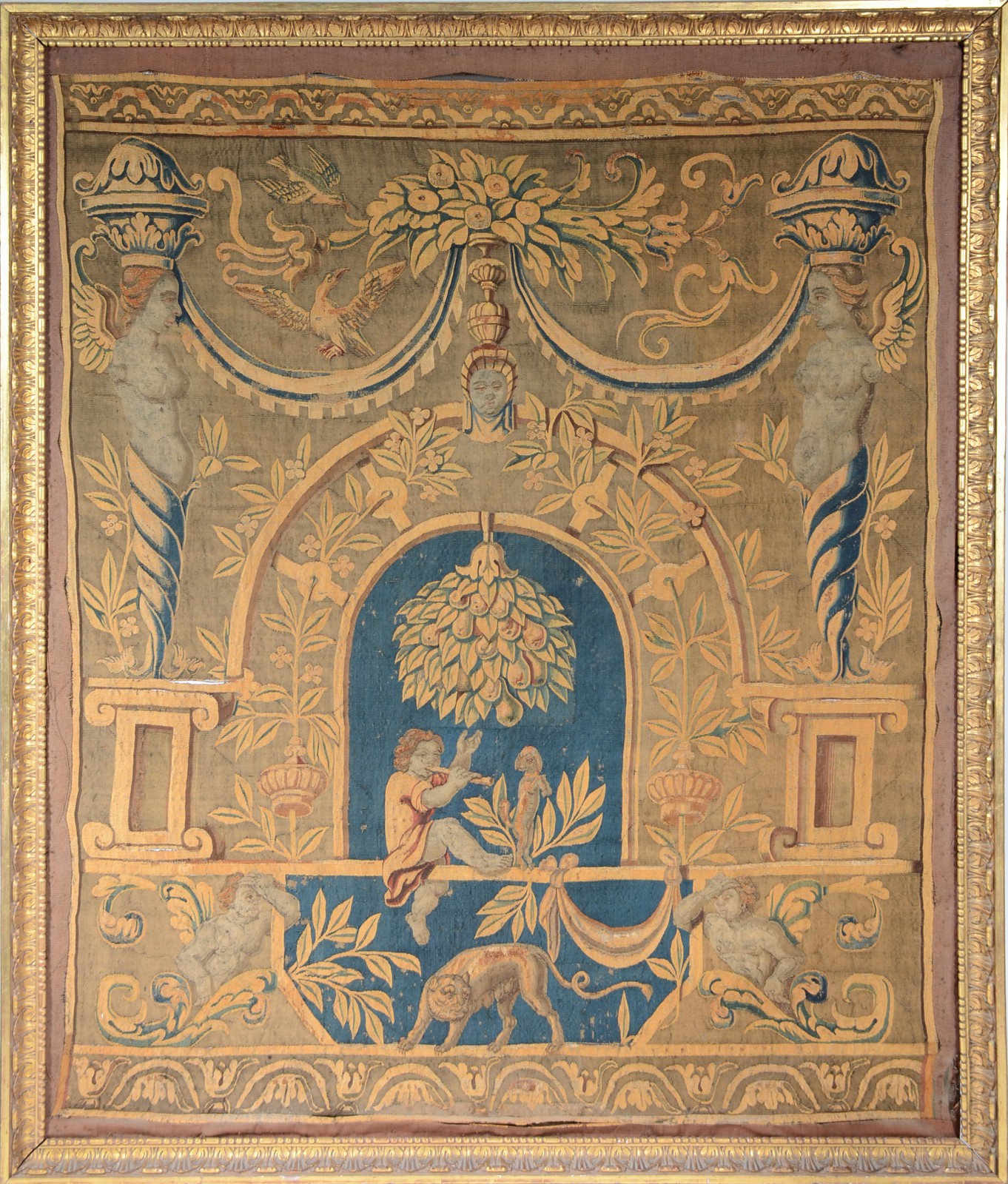 Tapeçaria, provavelmente italiana, decorada em estilo renascentista... - foto 1 de 9