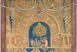 Tapeçaria, provavelmente italiana, decorada em ... - Tapeçaria, provavelmente italiana, decorada em estilo renascentista, ornada por elementos arquitetônicos, adornos florais, figuras e animais. Ap...