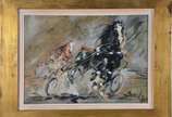 BRODY, Cavalos - Óleo sobre tela.