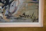 BRODY, Cavalos - Óleo sobre tela.