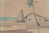 OTACILIO AZEVEDO (1892/1978), Marinha - Óleo sobre tela. Datado 1951.