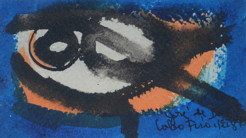 JOSÉ DE DOME (1921 - 1982) - Abstrato - guache sobre cartão - 10 x 18... - foto 2 de 3