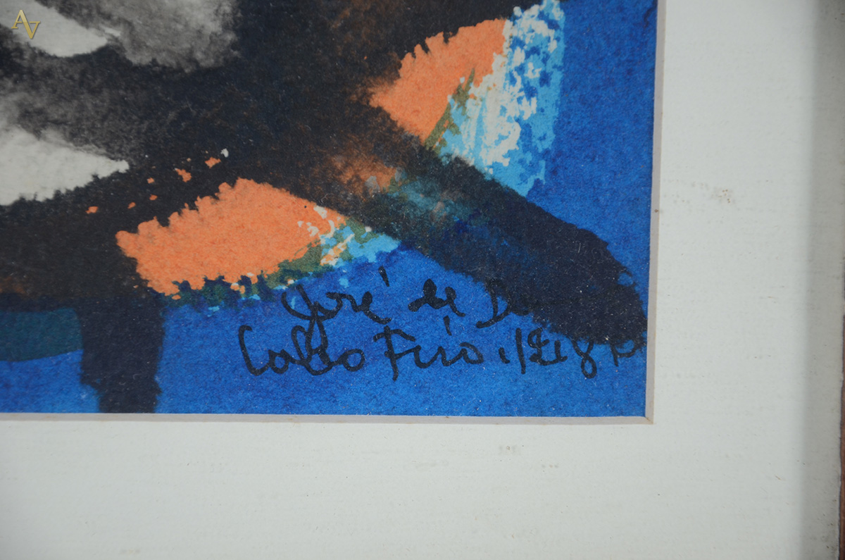 JOSÉ DE DOME (1921 - 1982) - Abstrato - guache sobre cartão - 10 x 18... - foto 3 de 3