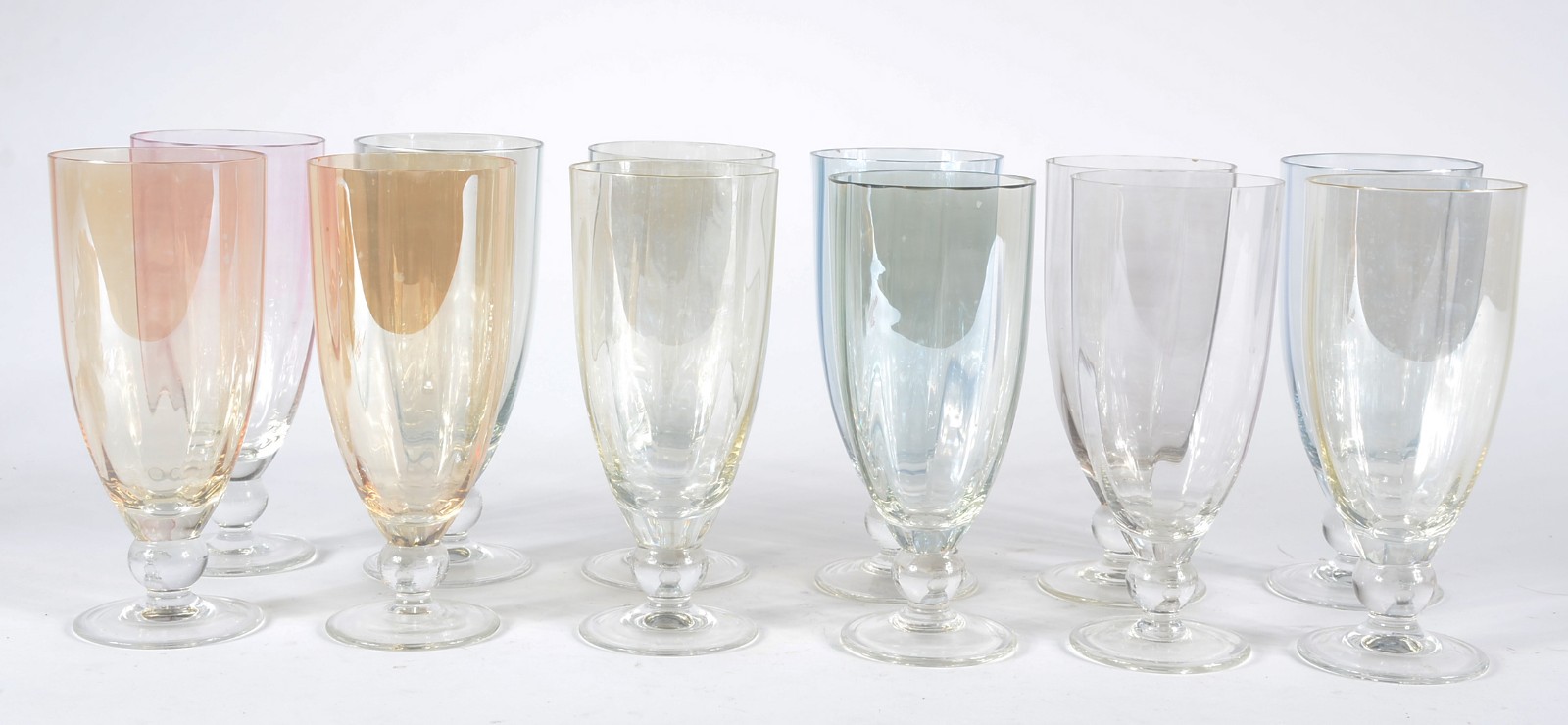 Conjunto com 12 copos altos de cristal furtacor. - foto 1 de 3