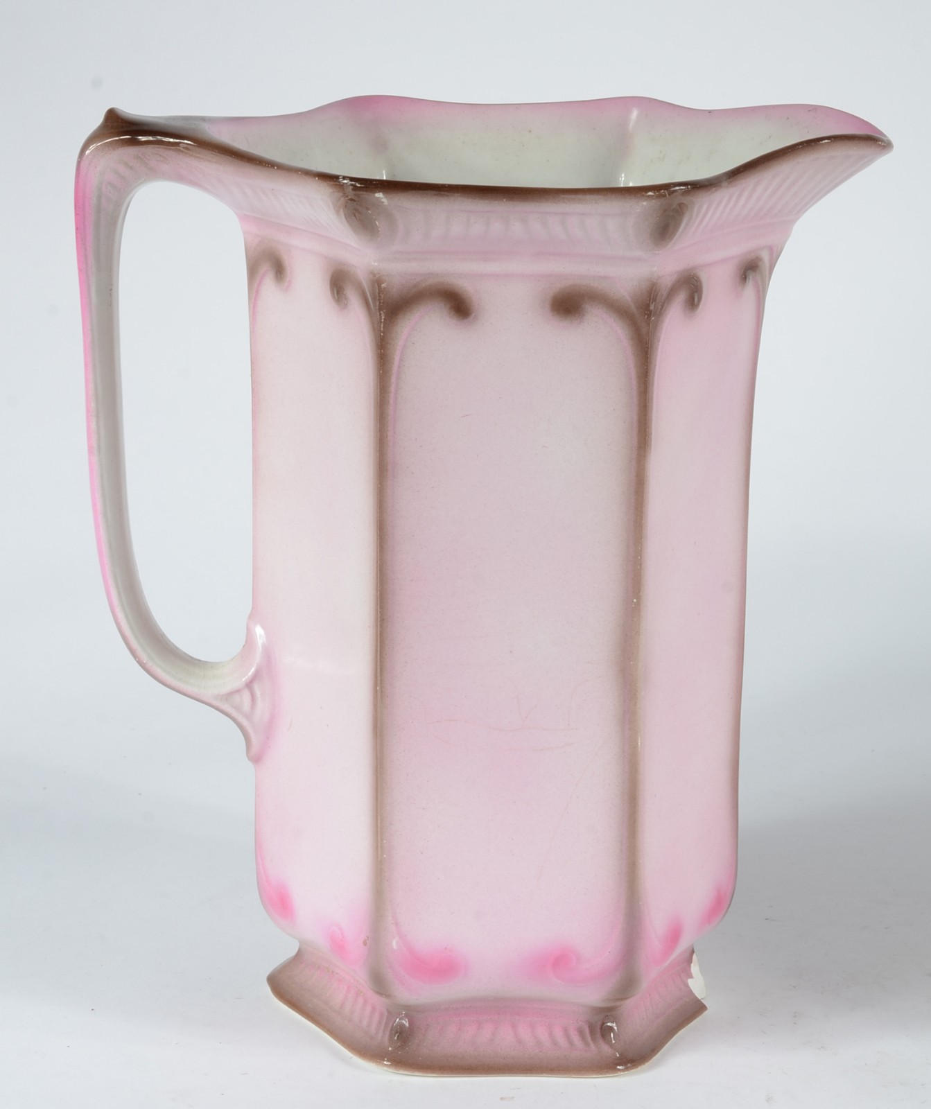 Gomil com bacia de cerâmica J&G Meakin na cor rosa, estilo Art Deco... - foto 4 de 10
