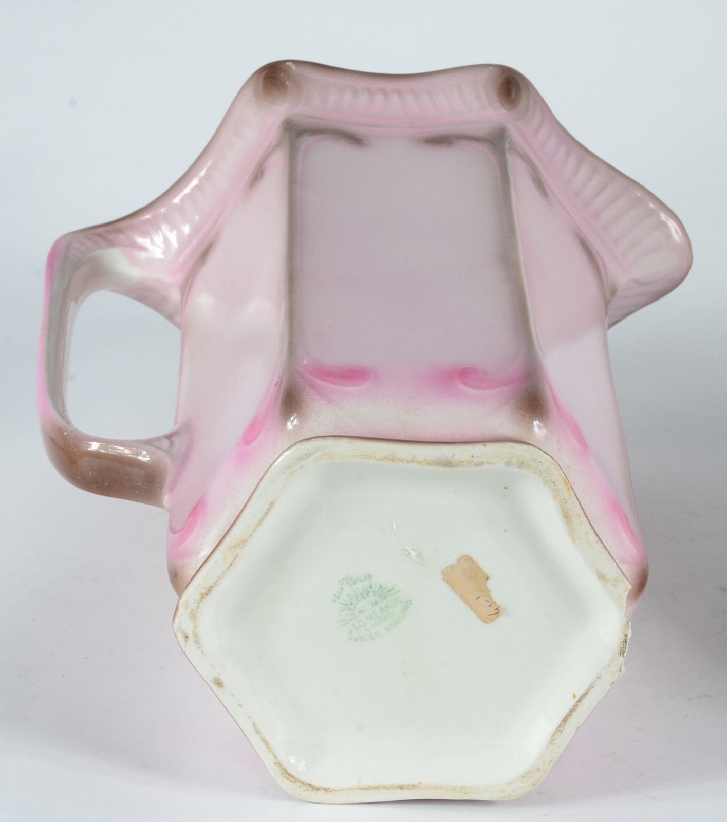 Gomil com bacia de cerâmica J&G Meakin na cor rosa, estilo Art Deco... - foto 6 de 10