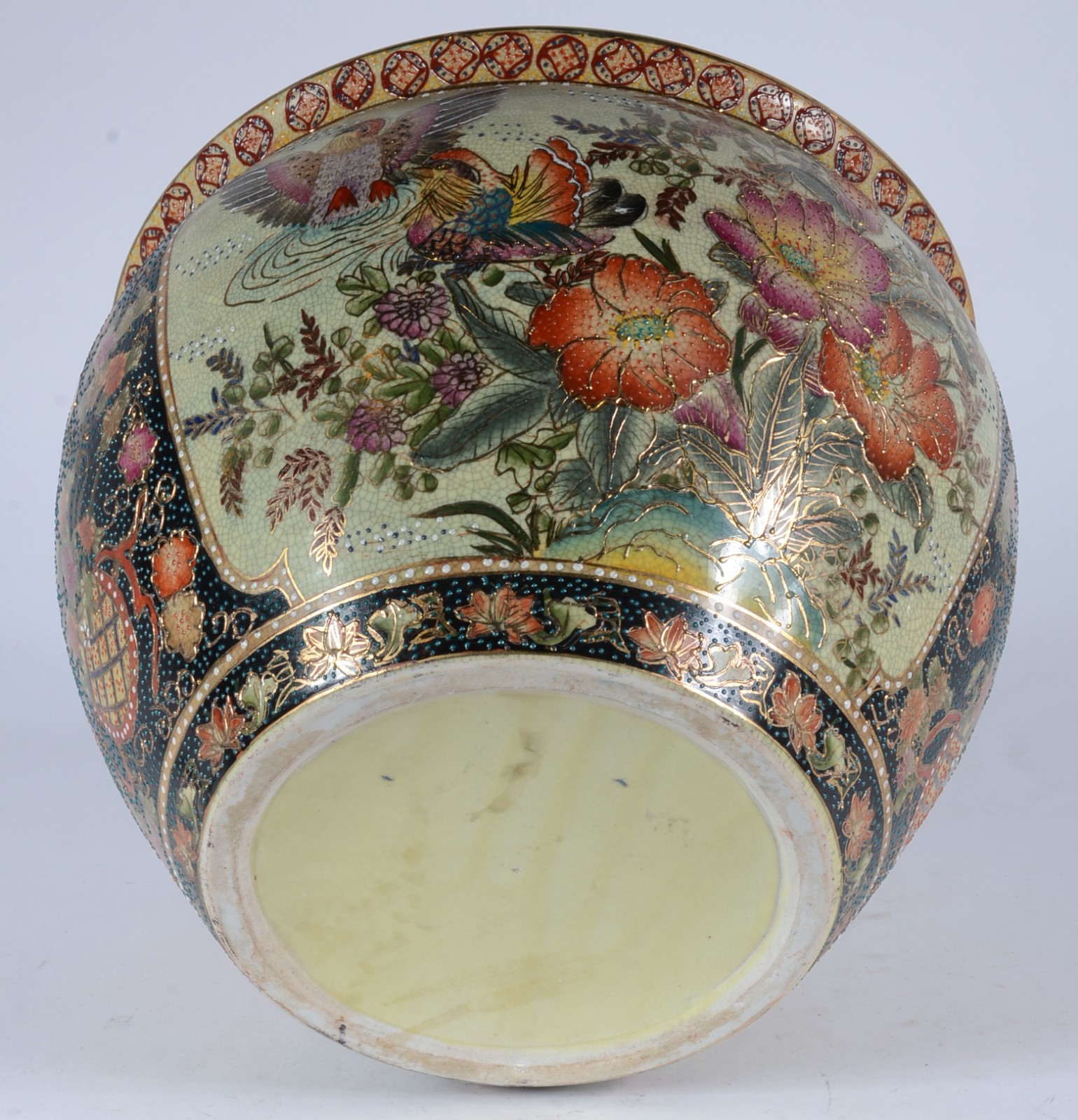Cachepot/ aquário de porcelana chinesa ao gosto Satzuma. - foto 5 de 5