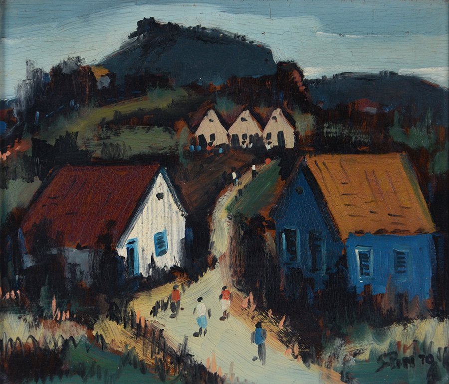 SYLVIO PINTO (1918 - 1997) - Casario - osc - 28 x 33 - foto 2 de 3