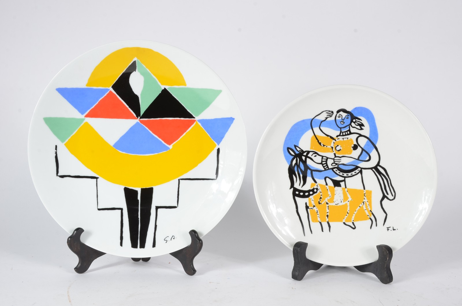 Dois pratos de porcelana francesa, sendo: Fernand Leger - Editions... - foto 1 de 7