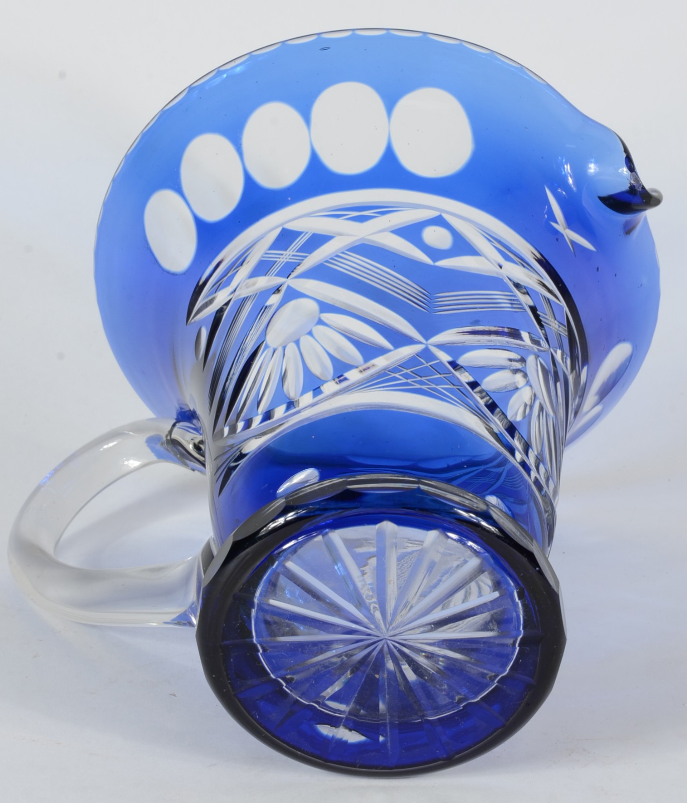 Jarra para água de cristal doublé azul lapidado. - foto 4 de 4