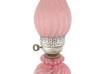 Lampião elétrico na cor rosa. Altura 45,5 cm. - Lampião elétrico na cor rosa. Altura 45,5 cm.