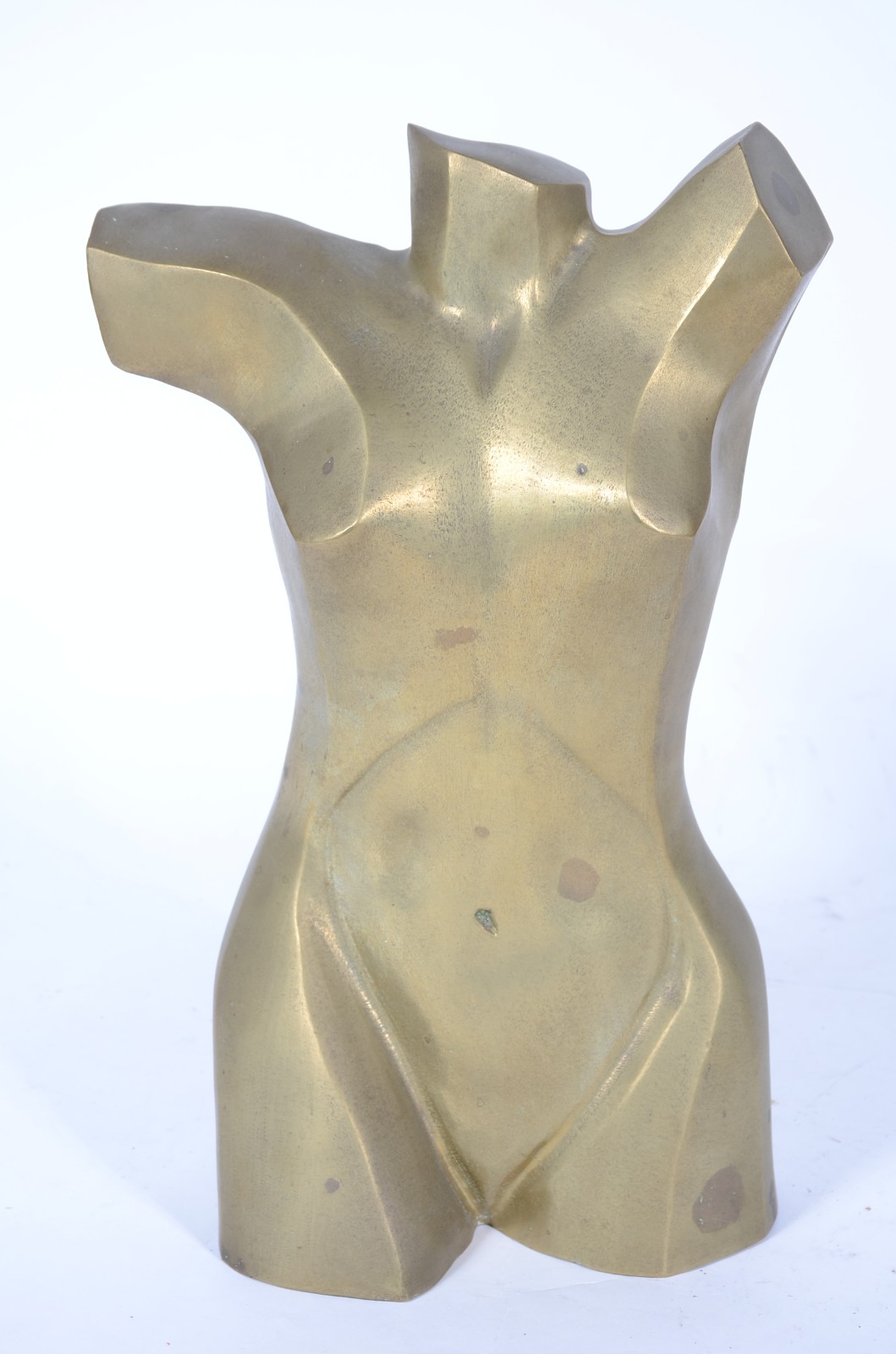 Escultura de bronze representando torso feminino. Assinada. - foto 1 de 5