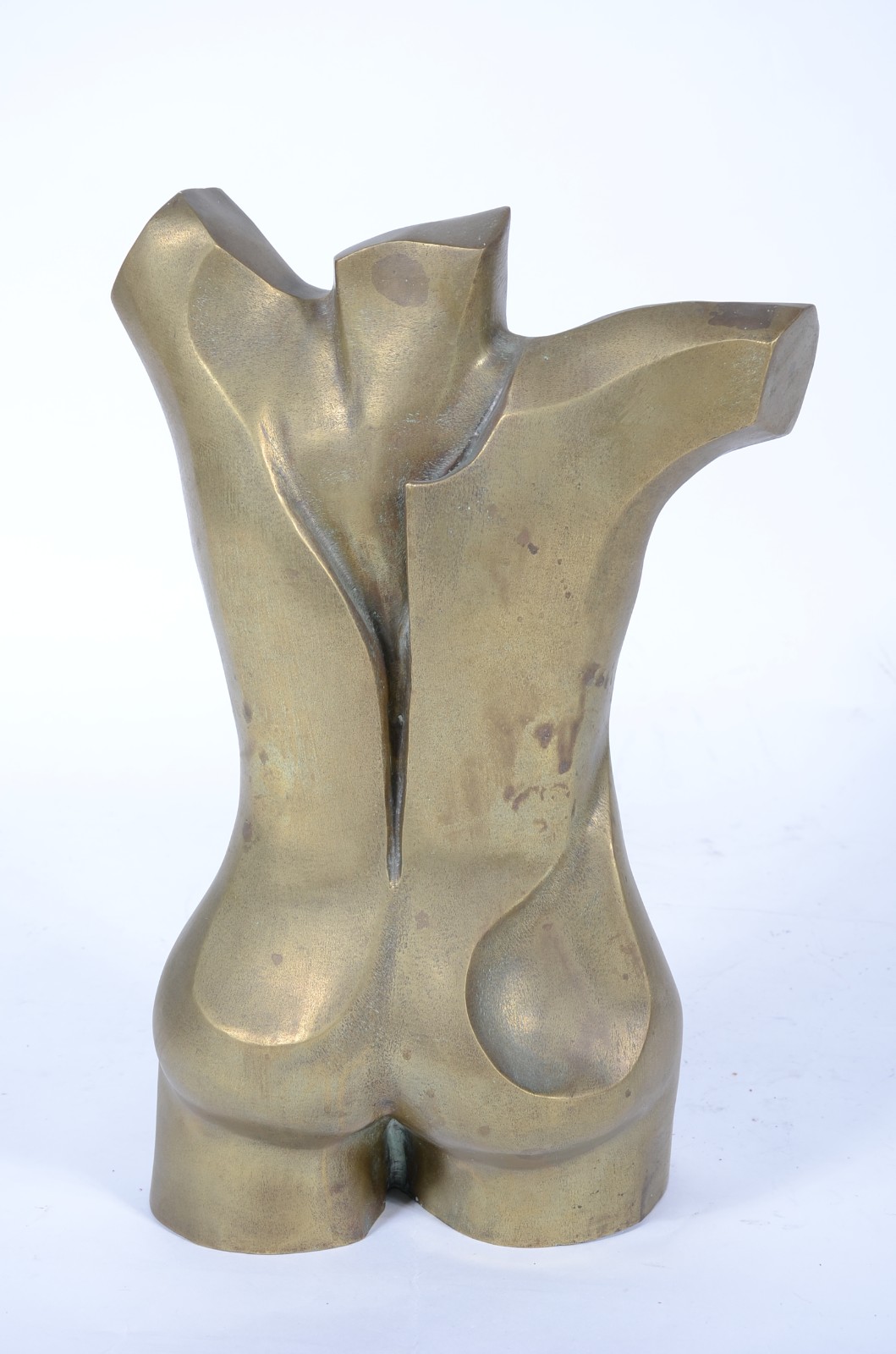 Escultura de bronze representando torso feminino. Assinada. - foto 4 de 5