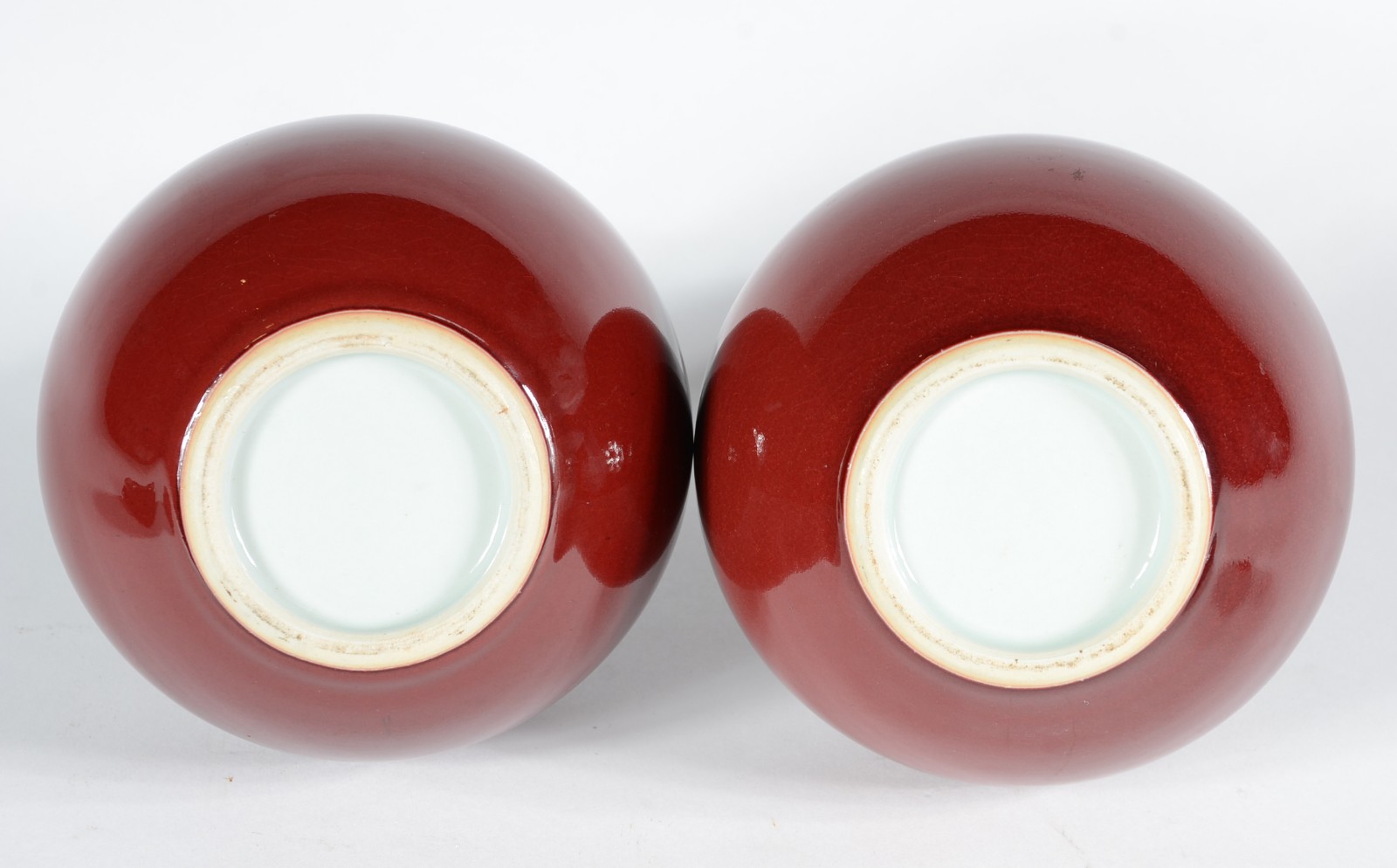 Par de vasos de porcelana chinesa "sangue de boi". - foto 5 de 5