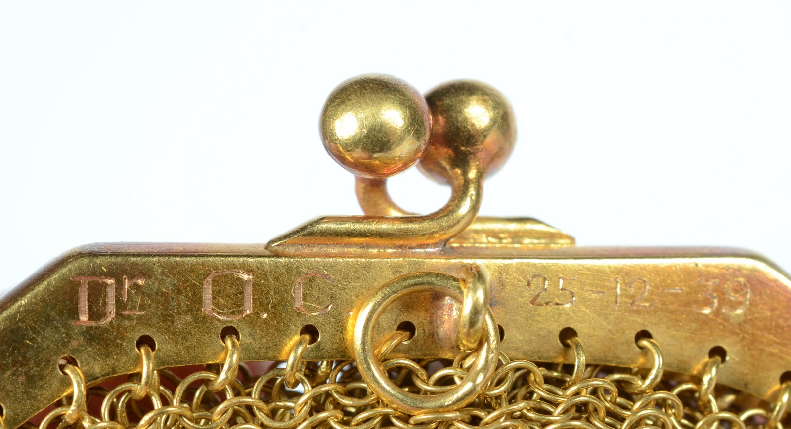 Porta níqueis em malha de ouro 18 k. (Por motivos de segurança a peça... - foto 6 de 7