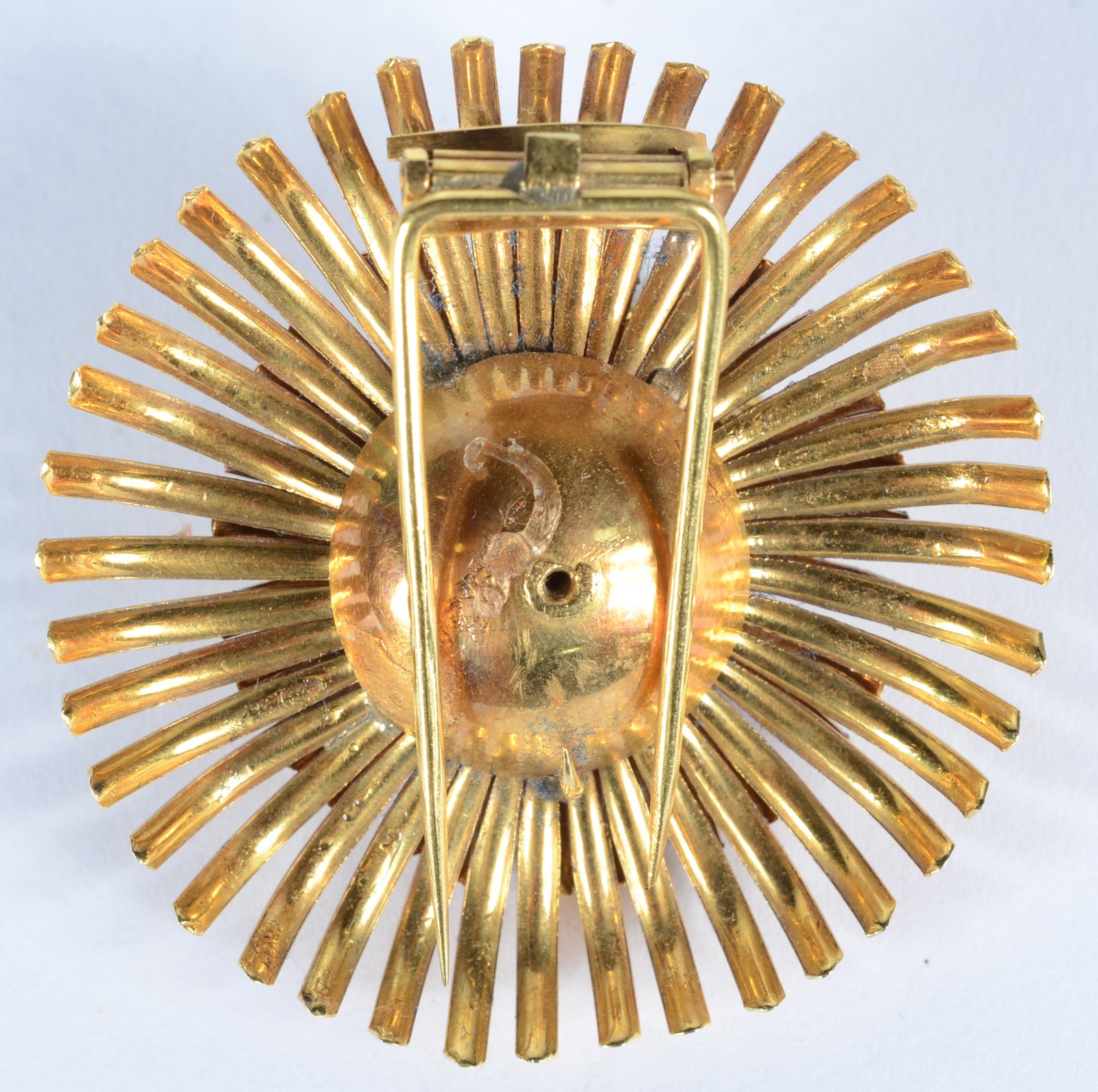 Conjunto de broche e par de brincos de ouro 18 k., na forma de... - foto 5 de 5