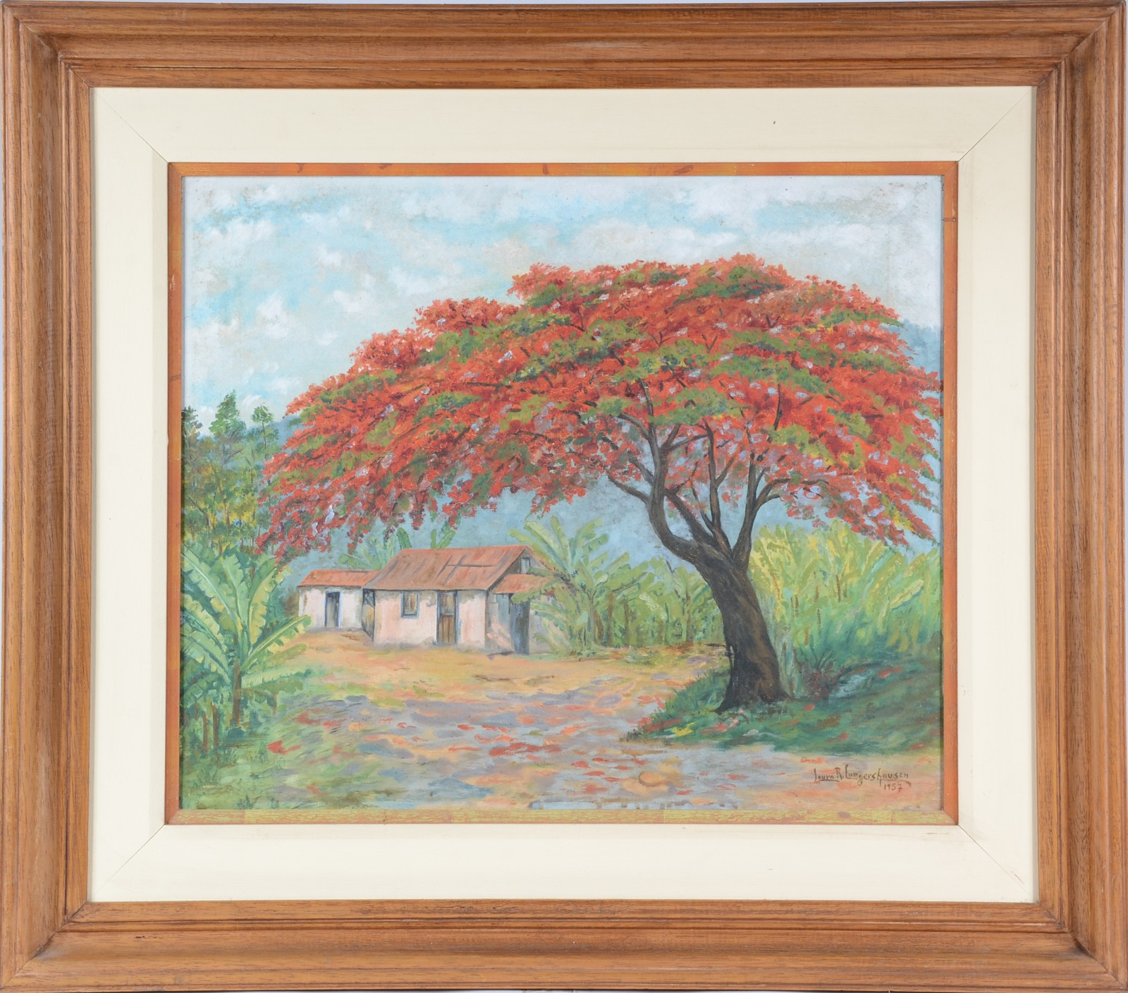 Paisagem com casa e flamboyant - foto 2 de 4