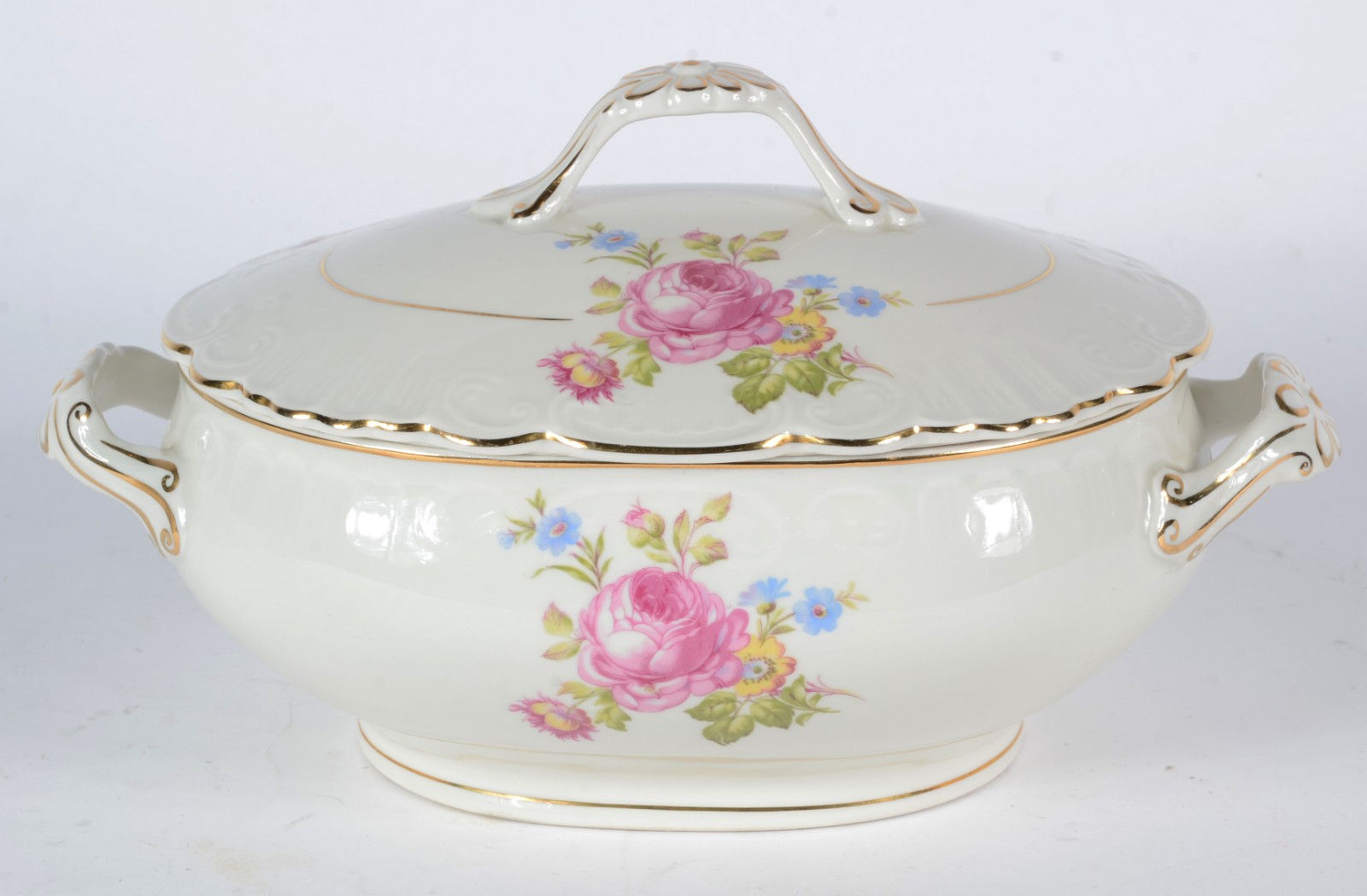Aparelho de jantar de porcelana portuguesa CF Viana, na cor creme com... - foto 4 de 8