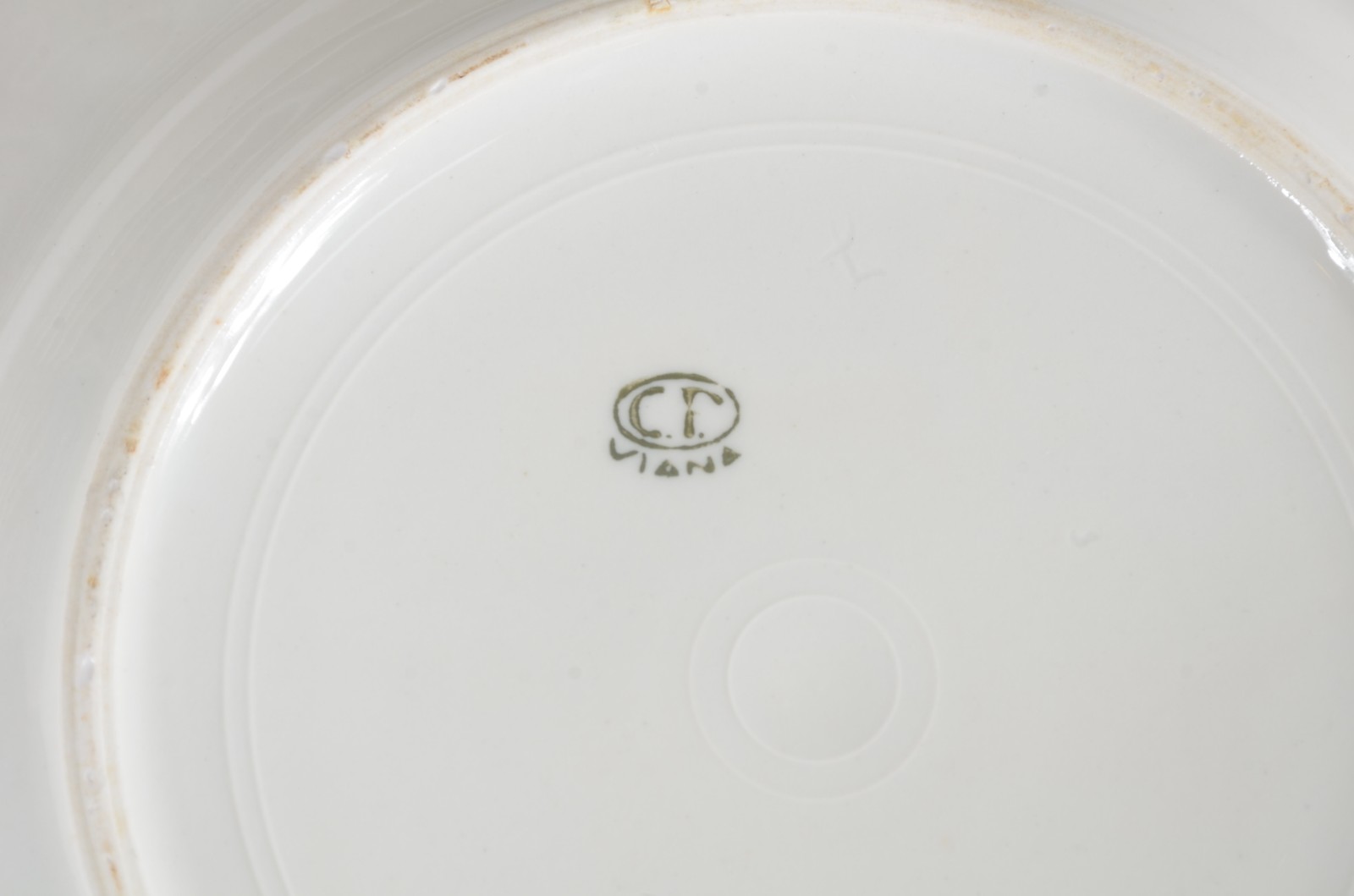 Aparelho de jantar de porcelana portuguesa CF Viana, na cor creme com... - foto 8 de 8