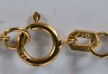 Colar de ouro 18 k., contraste 750 mls, pendent... - Colar de ouro 18 k., contraste 750 mls, pendente com brilhantes. (Por motivos de segurança a peça não se encontra na loja).