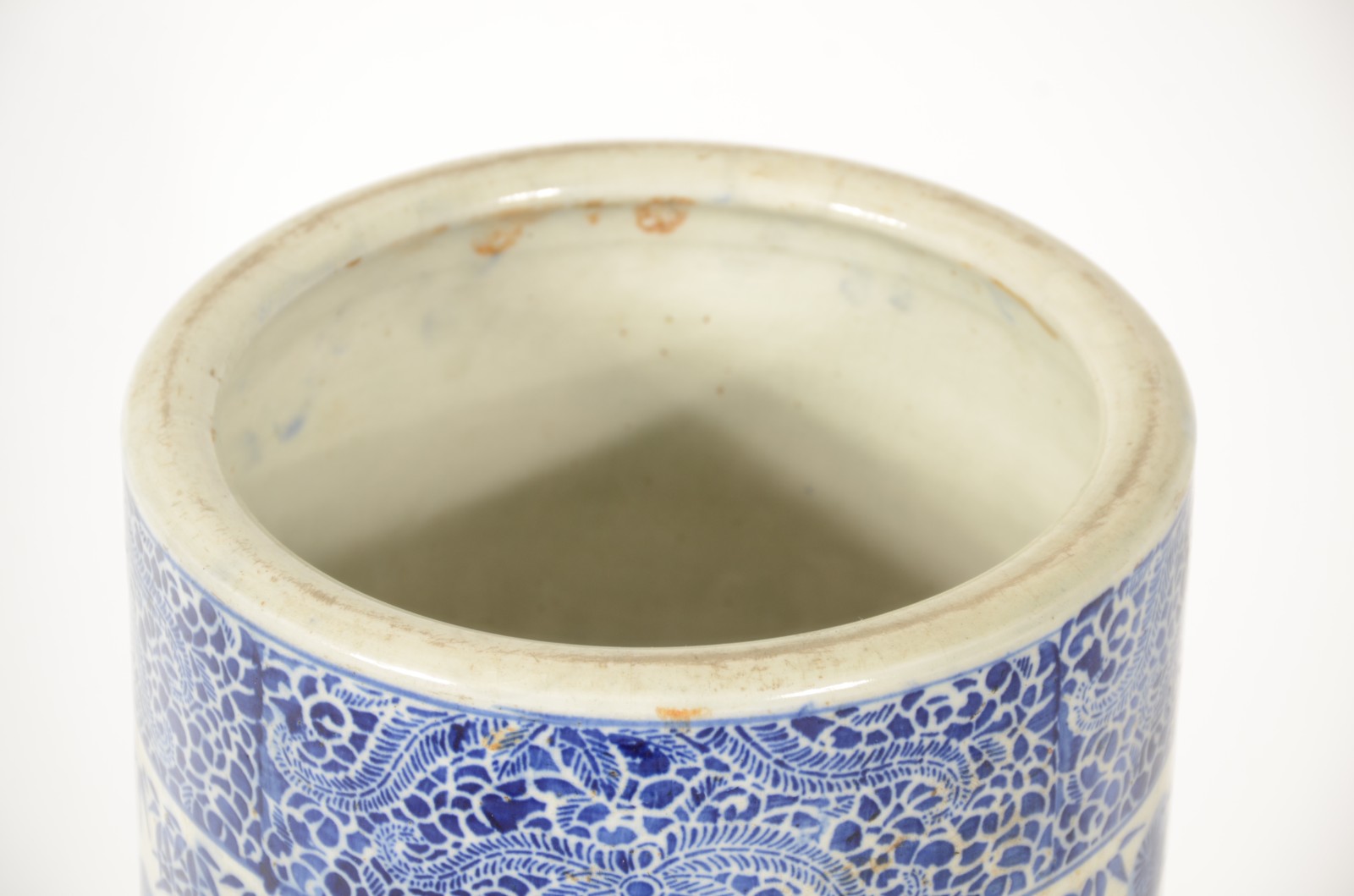 Bengaleiro de porcelana azul e branca (restaurado). - foto 6 de 6