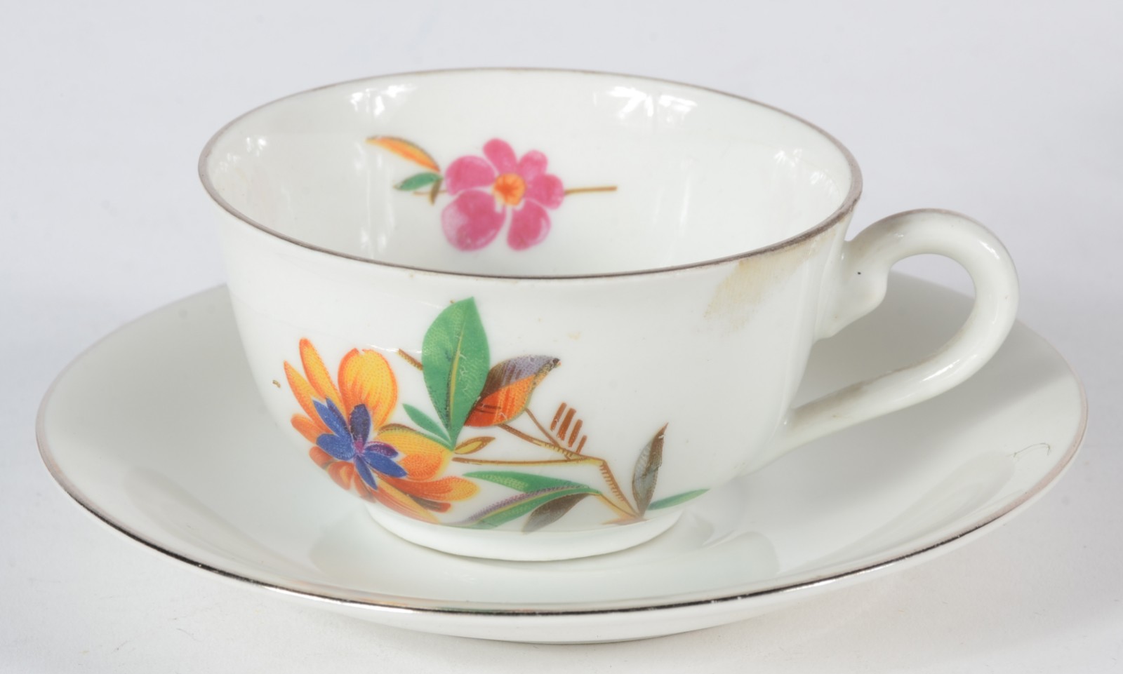 Conjunto com 9 xícaras para café com pires de porcelana alemã... - foto 4 de 6