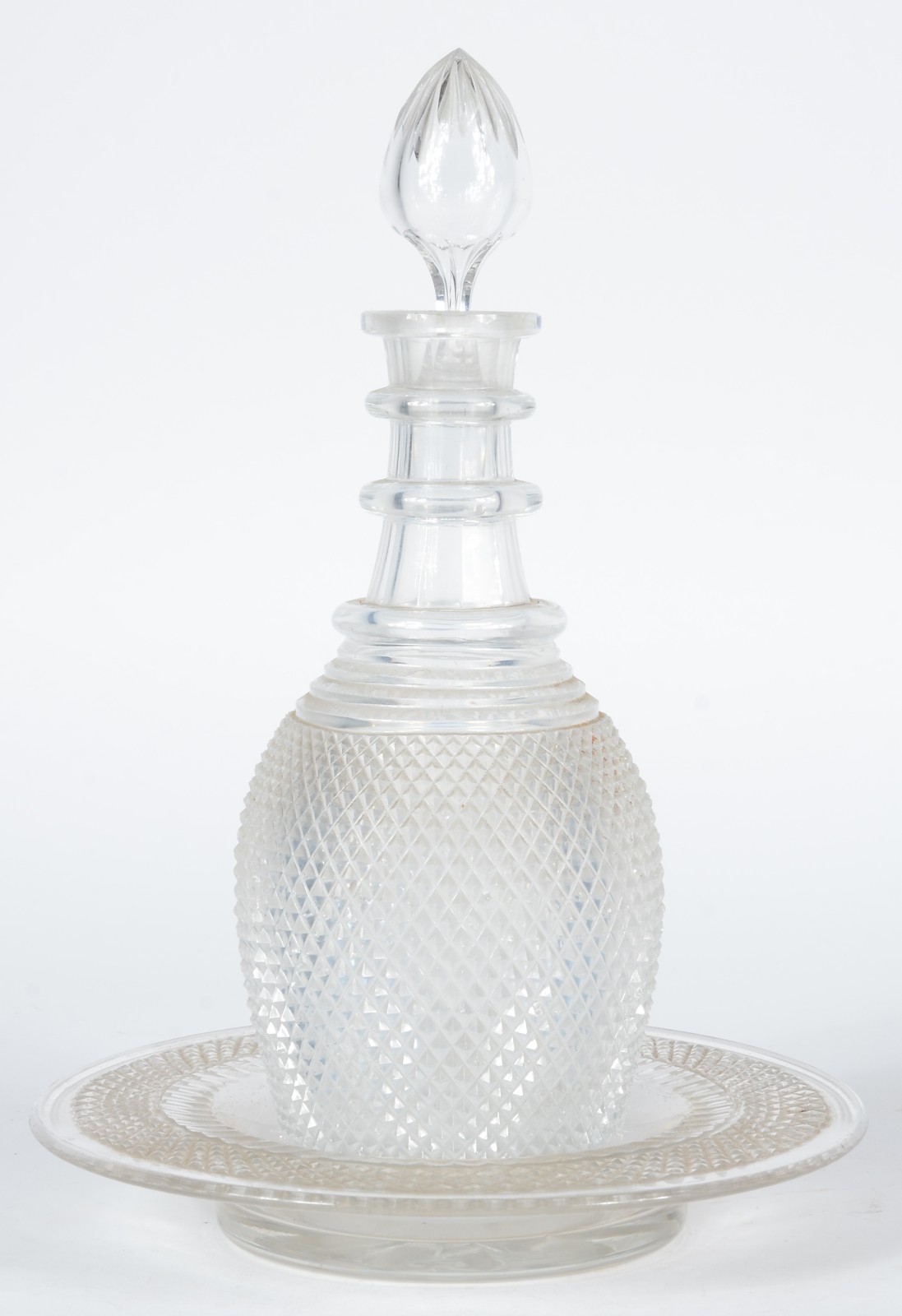 Licoreira com presentoir de cristal, lapidação bico da jaca. - foto 1 de 6