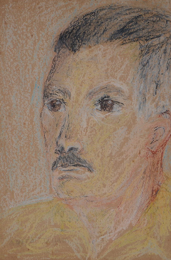 ANITA MALFATTI (1889 - 1964) - Figura masculina - crayon - 32 x 21 - foto 2 de 3