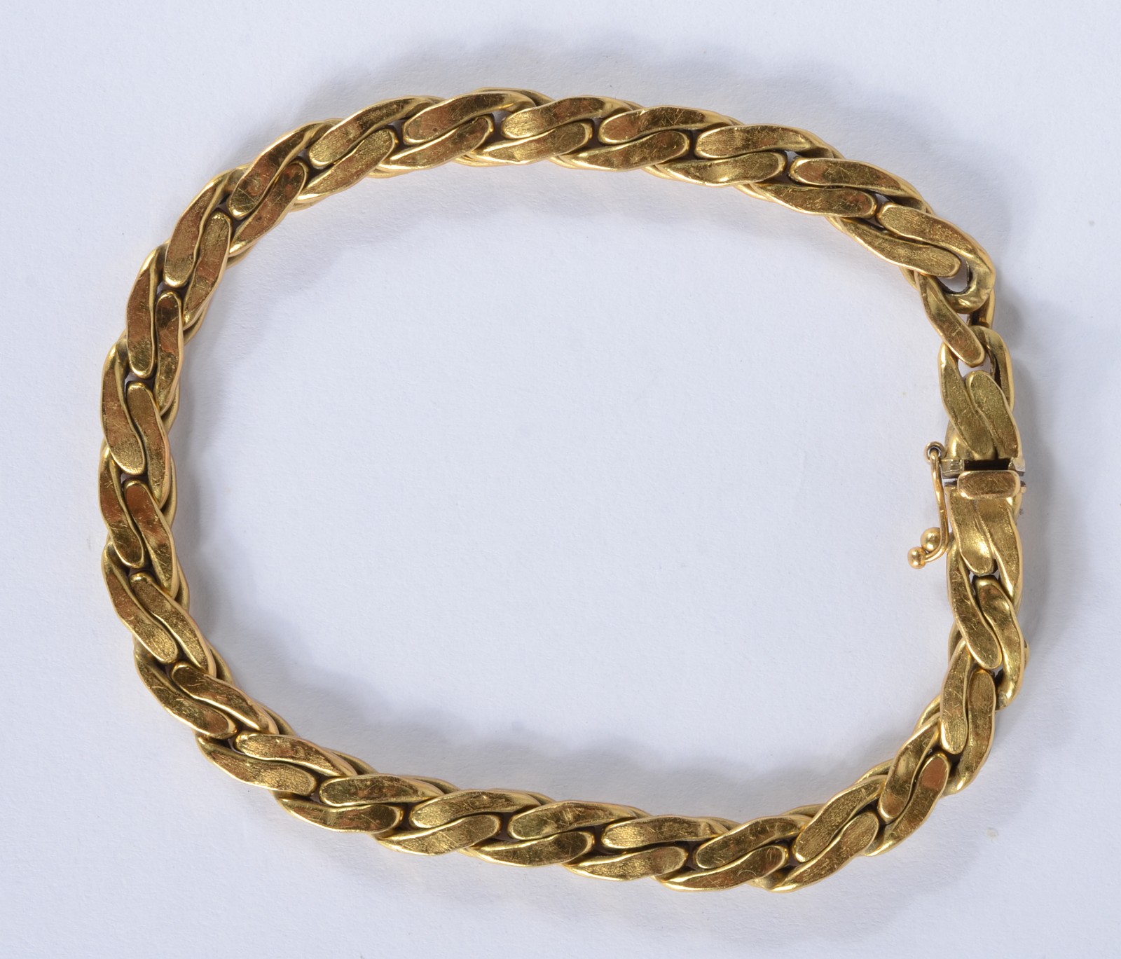 Pulseira elos duplos de ouro 18 k., contraste 750 mls.(Por motivos de... - foto 1 de 4