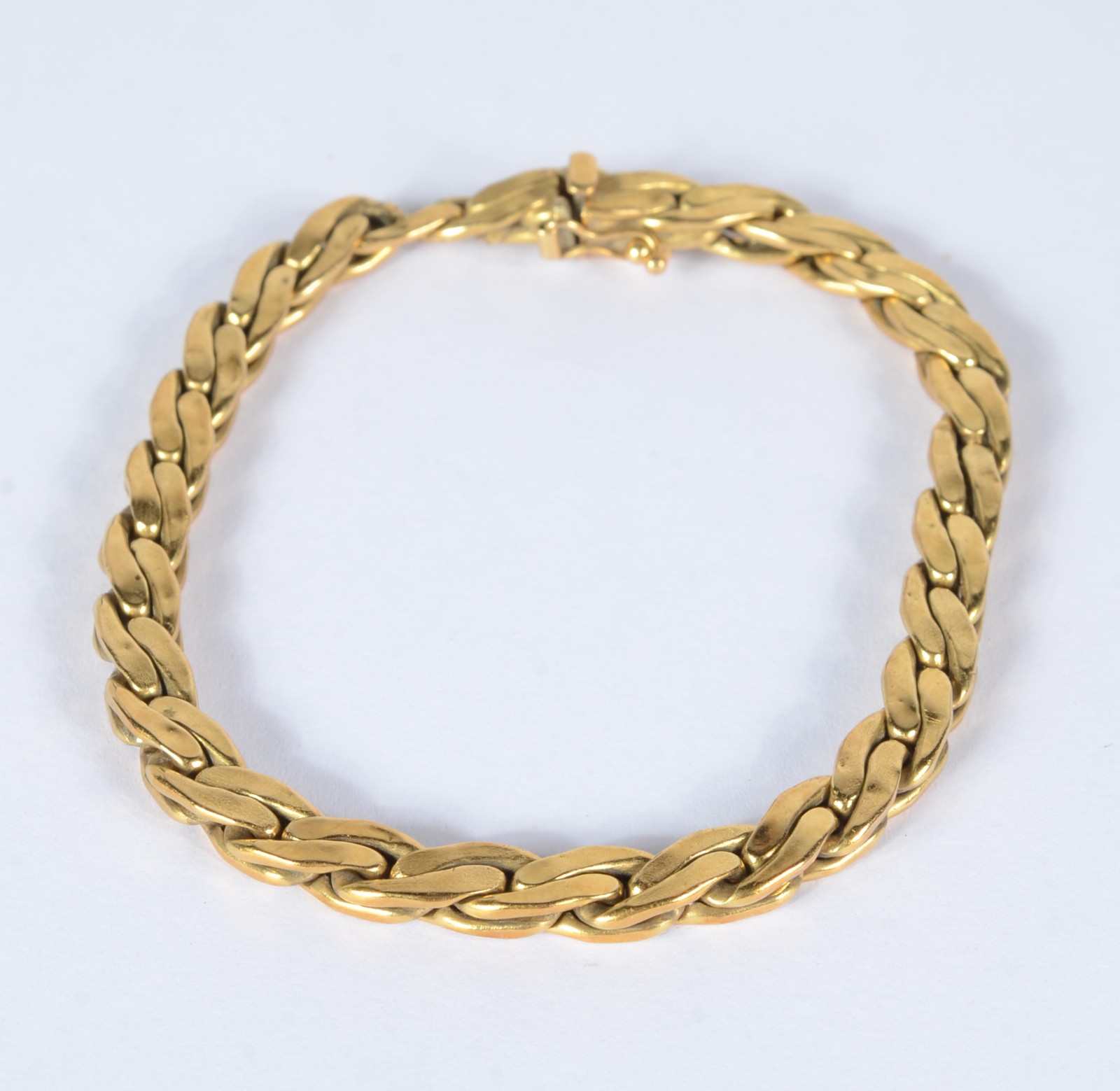 Pulseira elos duplos de ouro 18 k., contraste 750 mls.(Por motivos de... - foto 2 de 4