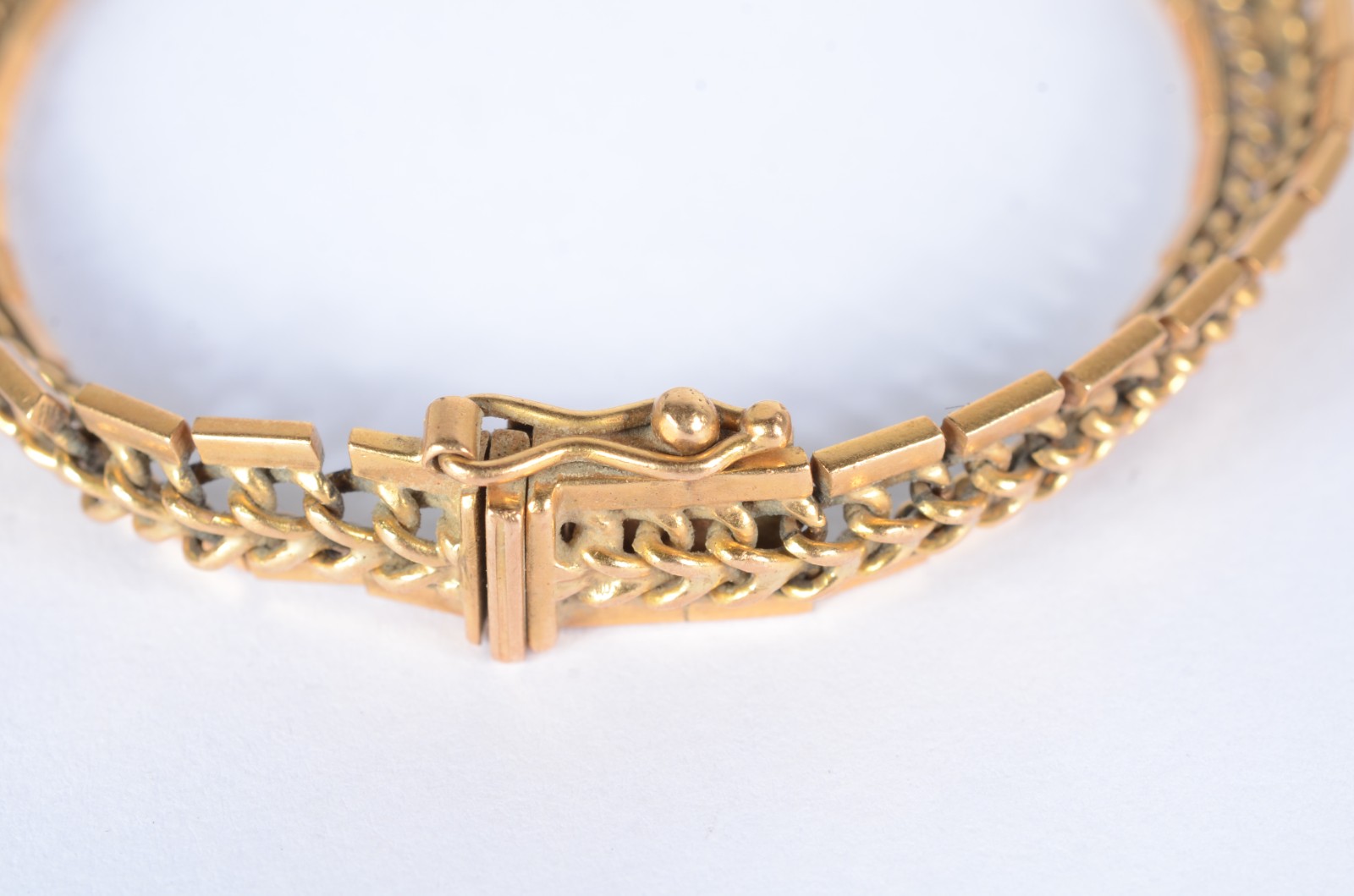 Pulseira de ouro 14 k., (Por motivos de segurança a peça não se... - foto 2 de 4