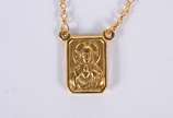 Colar com medalha Sagrado Coração de Jesus de o... - Colar com medalha Sagrado Coração de Jesus de ouro 18 k. (Por motivos de segurança a peça não se encontra na loja).