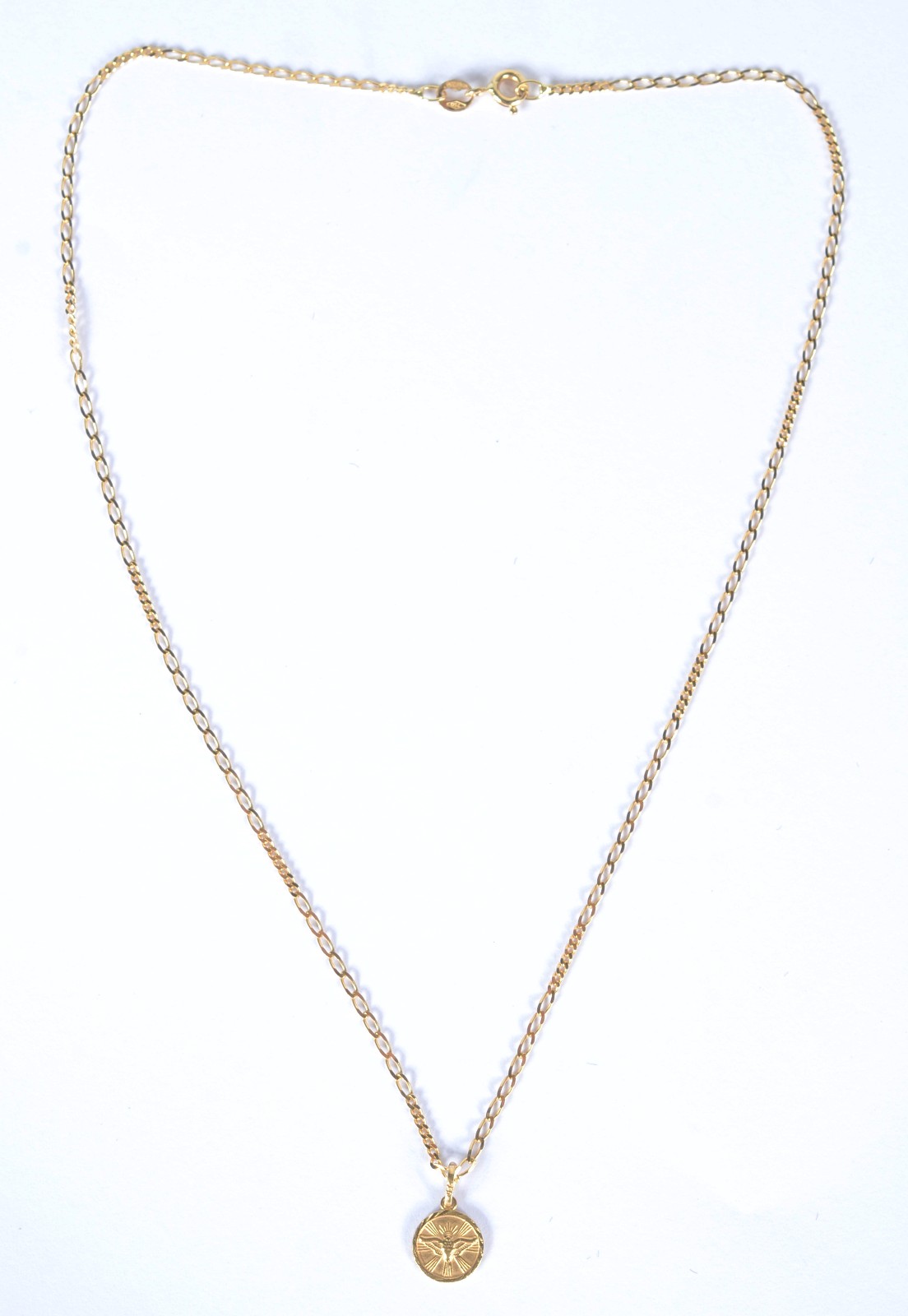 Colar com medalha com "pomba da paz" de ouro 18 k., contraste 750... - foto 2 de 6