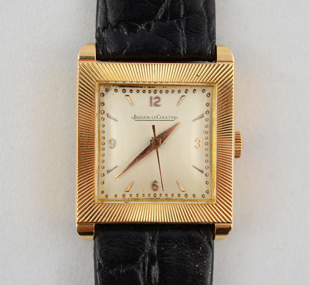 JAEGER LE COULTRE - relógio masculino, caixa quadrada 2,6 x 2,6 cm... - foto 1 de 3