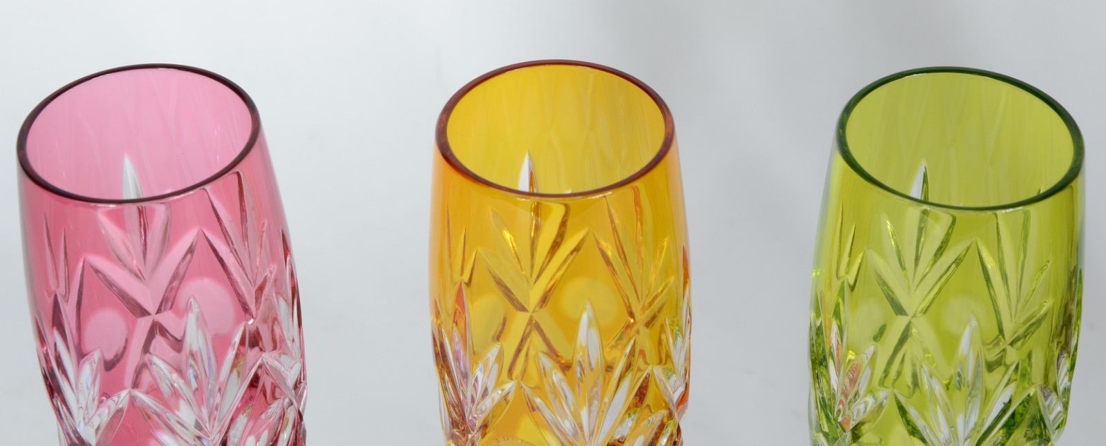 Conjunto com 6 flutes para champagne de cristal europeu doublé... - foto 3 de 4