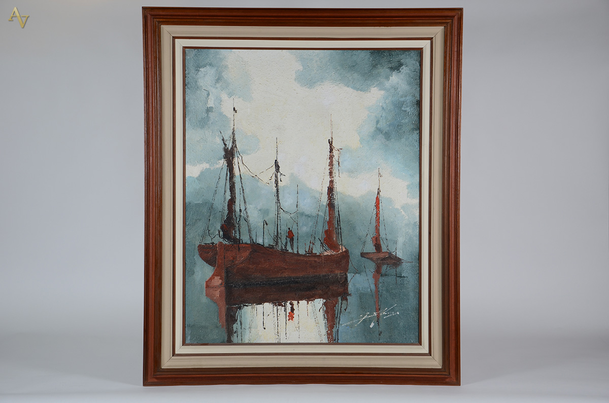 SANSÃO PEREIRA (1926 - 2014) - Barco - ost - 100 x 80 - foto 1 de 3