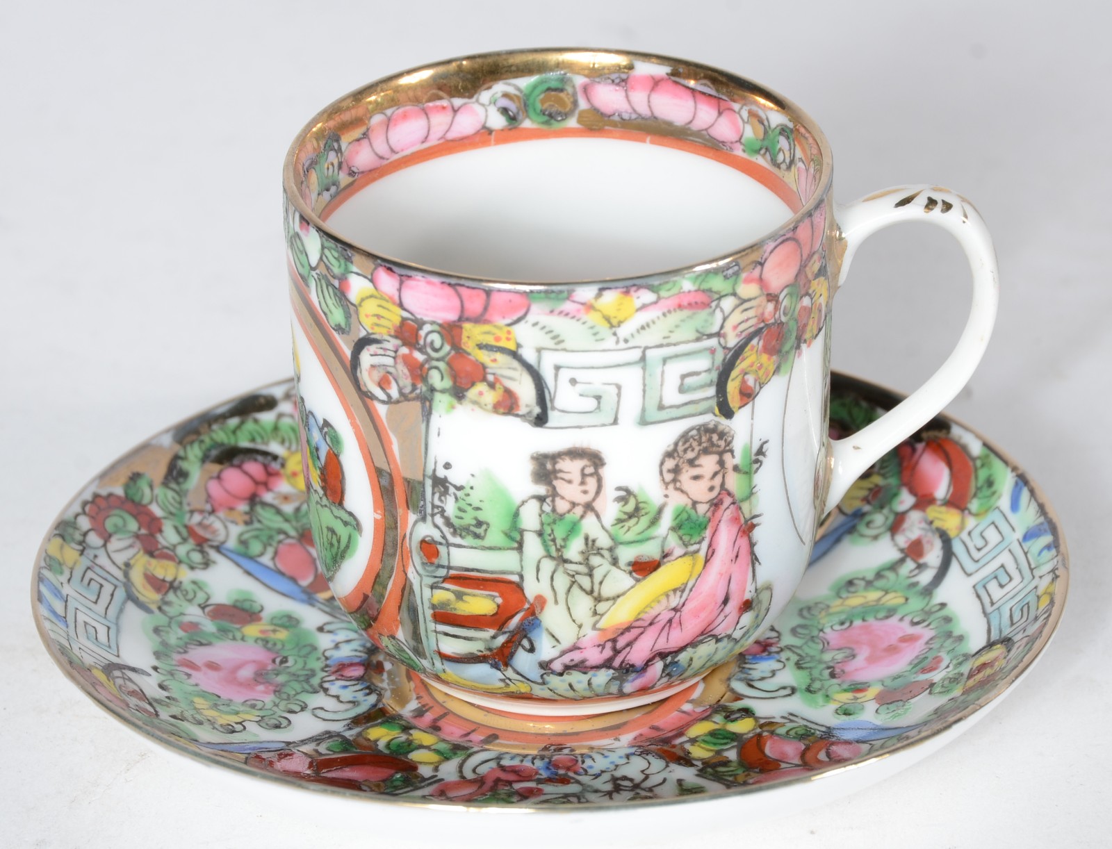 Serviço para chá e café de porcelana oriental, fabricada em Macau... - foto 3 de 7