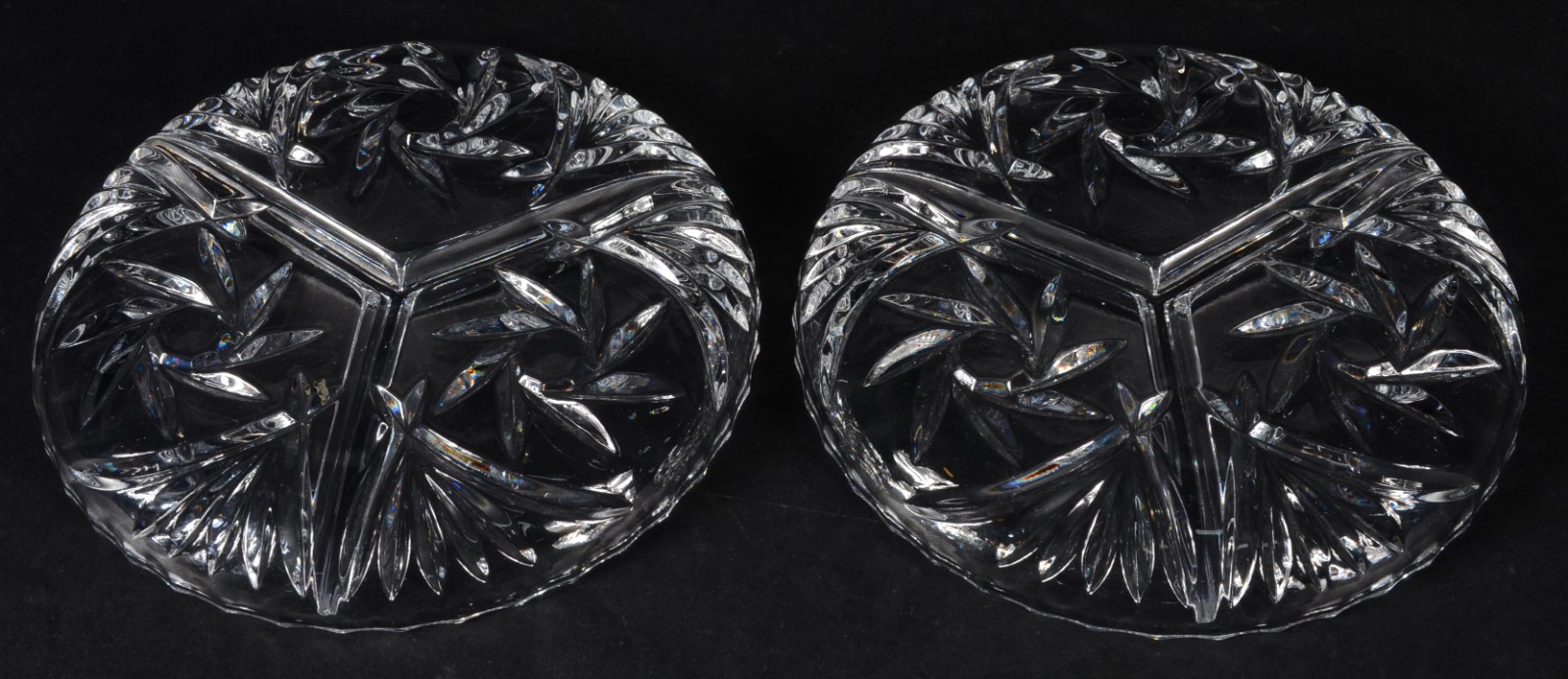 Dois porta petiscos de cristal tcheco lapidado. - foto 6 de 6