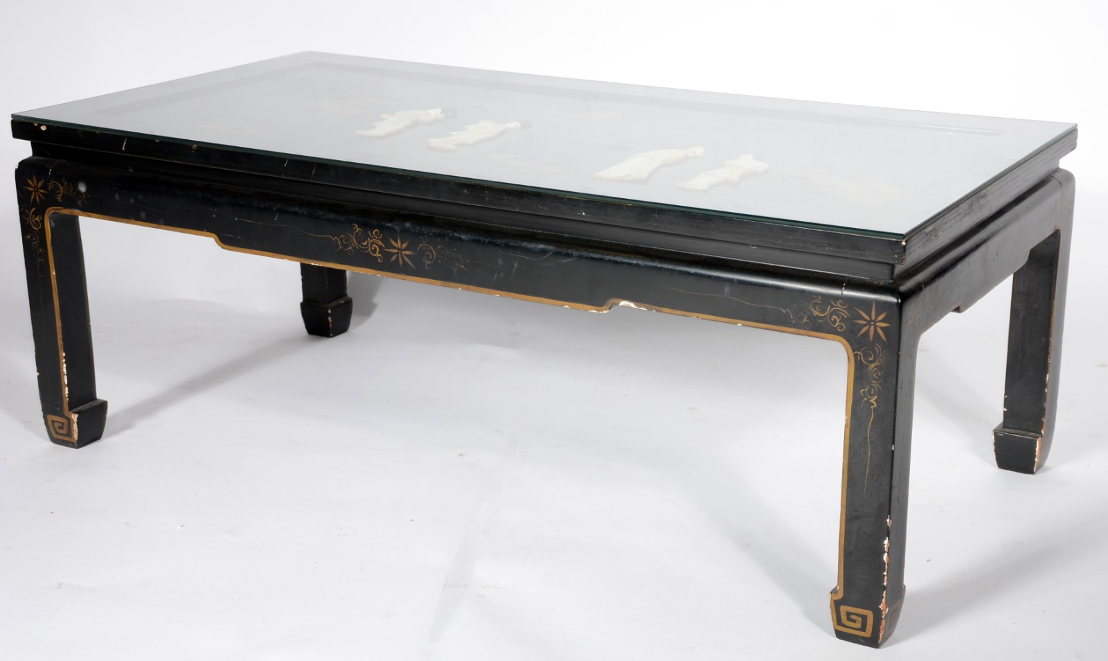 Conjunto composto de par de mesinhas laterais e uma mesa de centro de... - foto 2 de 5