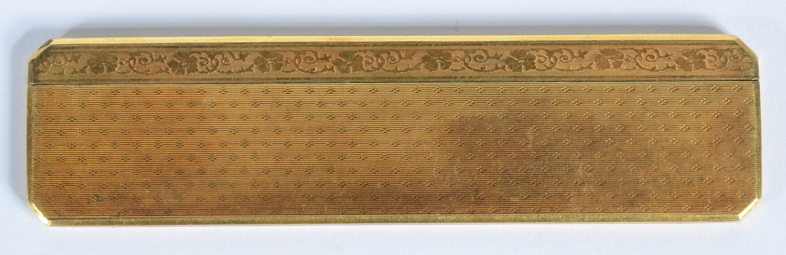 Pente com suporte e estojo em plaque d'or. Faltando alguns dentes do... - foto 2 de 3