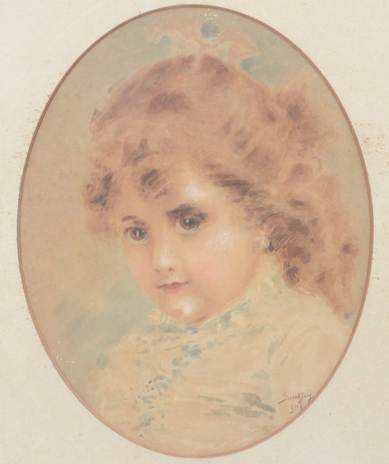 Assinatura não identificada, Rosto de menina - foto 1 de 4
