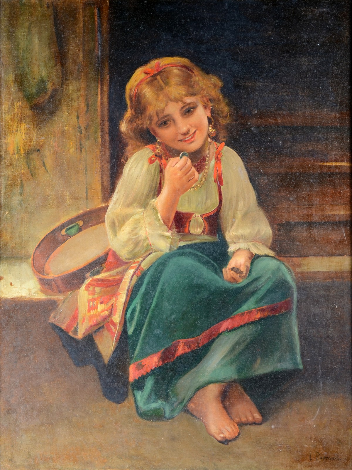 Léon Perrault (1832-1908), "Gipsy girl" - foto 1 de 4