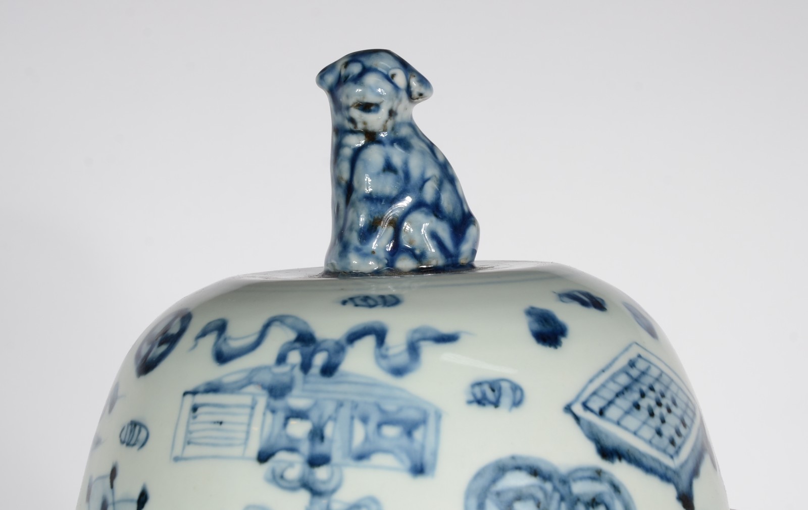 Grande potiche de porcelana oriental decoração em azul e branco... - foto 3 de 8