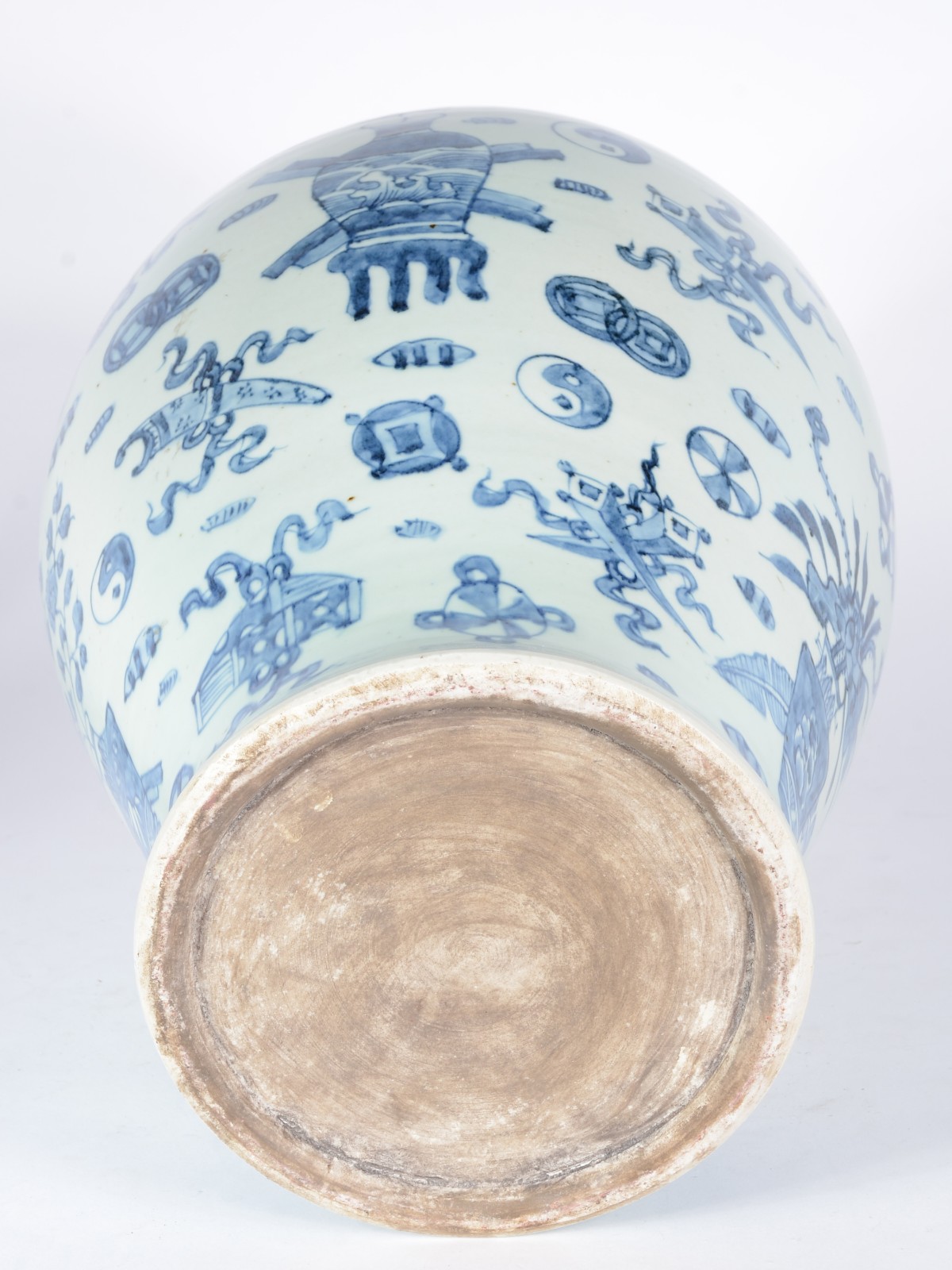 Grande potiche de porcelana oriental decoração em azul e branco... - foto 5 de 8