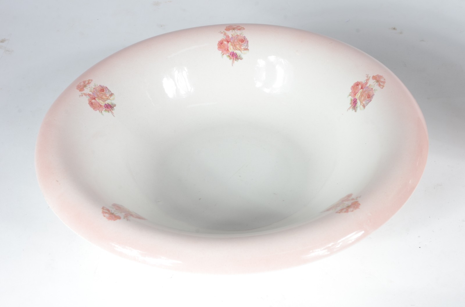 Jarra com bacia de porcelana portuguesa Alcobaça com decoração floral... - foto 4 de 7