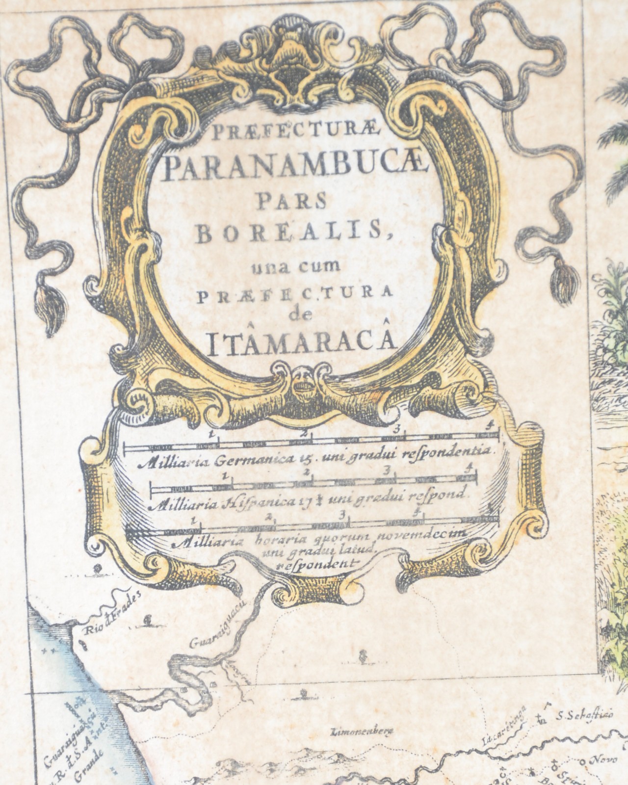 Antigo mapa - Paranambuca - Prefectura de Itamaracá - foto 3 de 4