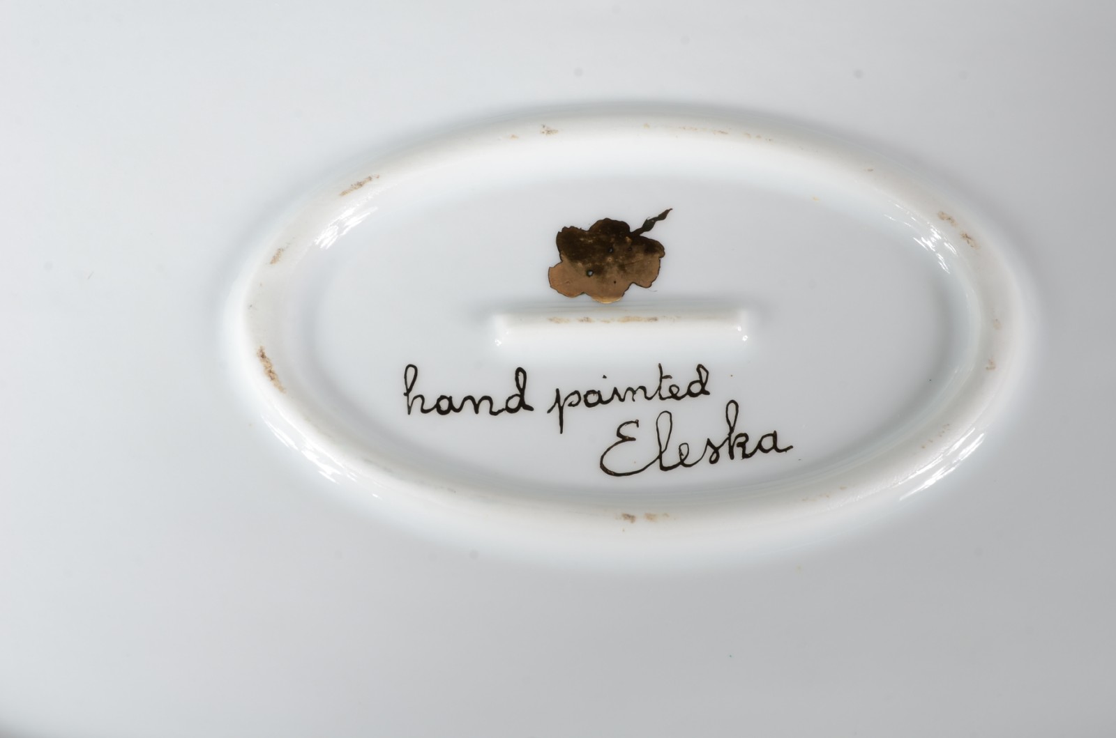 Serviço para peixe de porcelana pintada á mão com motivos marinhos... - foto 6 de 6